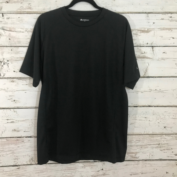 Phiten Black Short Sleeve Shirt Sleeve Logo - Picture 1 of 4